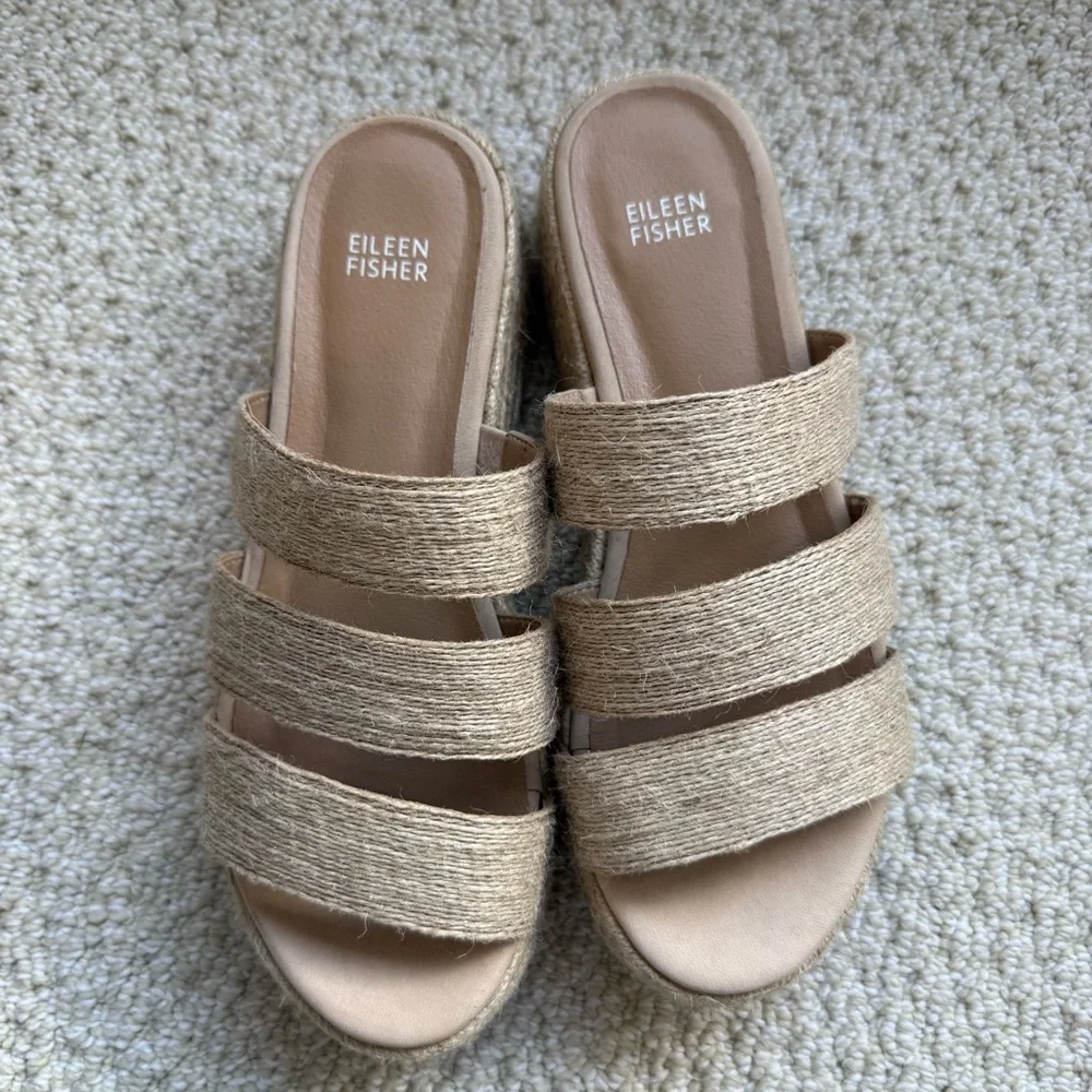 Eileen Fisher Mayla Jute Espadrille Sandal size 9